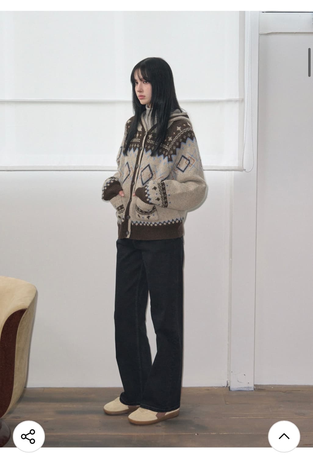 (M) 레더리 포켓 스티치 스트레이트 데님 팬츠 [BLACK] 판매 상품이미지4