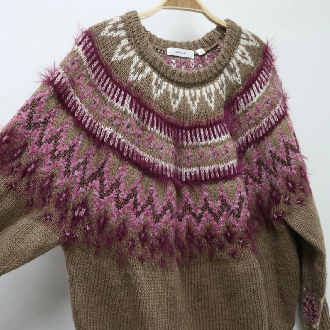 니코앤드 브라운 눈꽃 패턴 니트 60809 상품이미지7