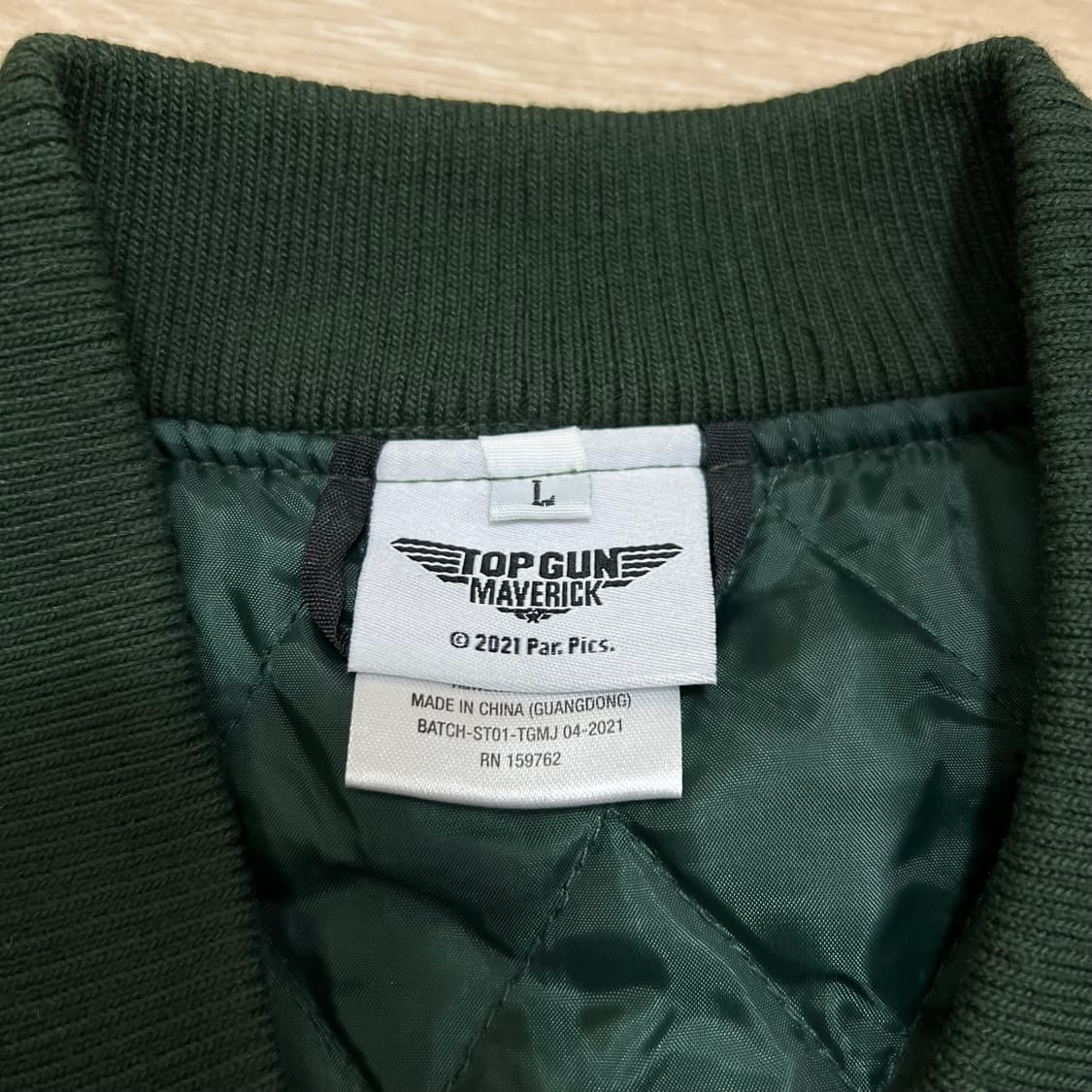 탑건 매버릭 퀼팅 안감 MA-1 항공점퍼 봄버자켓 [카키] L/100 상품이미지5