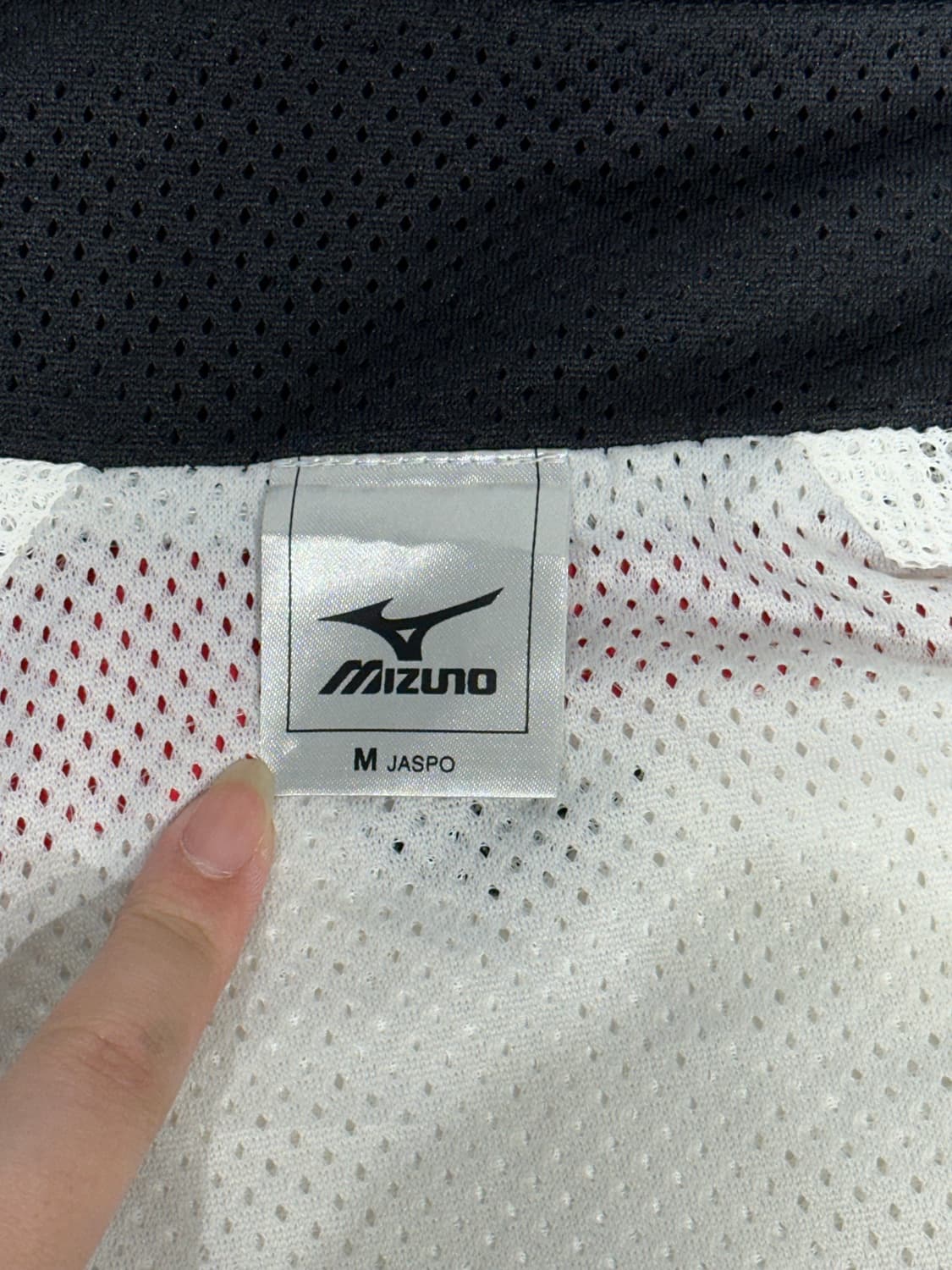 미즈노 화이트 오버핏 로고 바람막이 자켓 M 상품이미지7