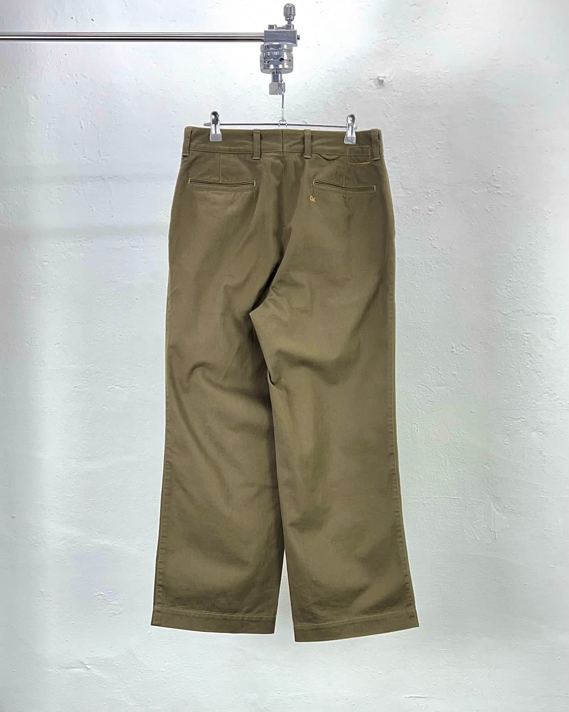 45 알피엠 다크 올리브 와이드 치노 코튼 팬츠 상품이미지6