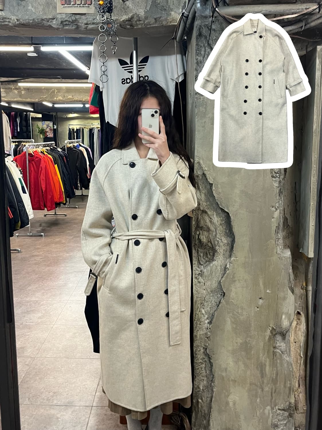 어나더라운지 롱코트 아이보리 S #csz2040 상품이미지1