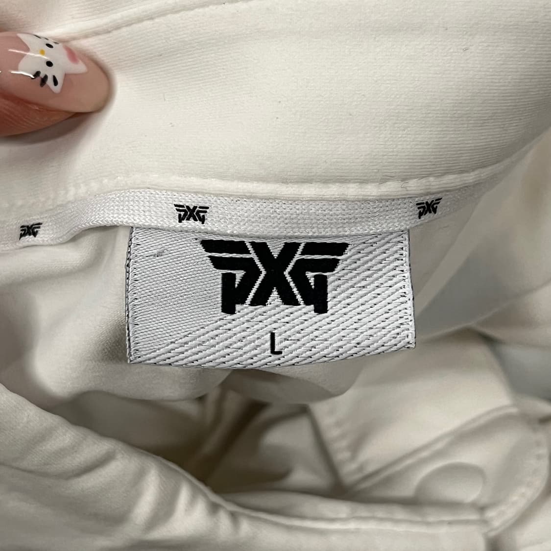 [정품/L] PXG 화이트 긴팔 폴로셔츠 b17 상품이미지5
