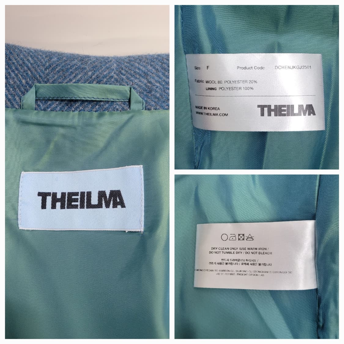 (새상품급) THE ILMA 더일마 헤링본 울 자켓 / 여 FREE
 상품이미지9