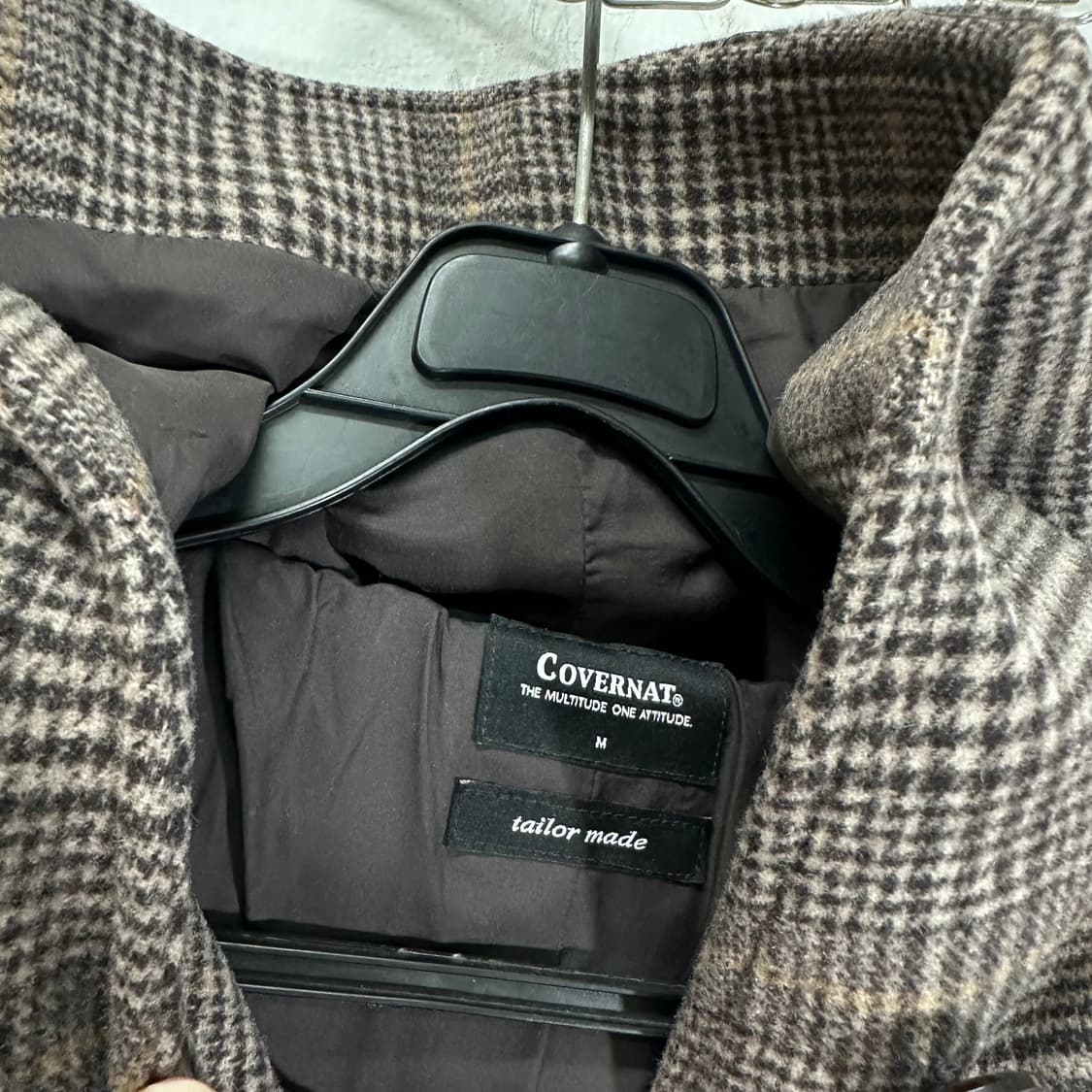 M-L 커버낫 체크 떡볶이 더플코트 상품이미지4