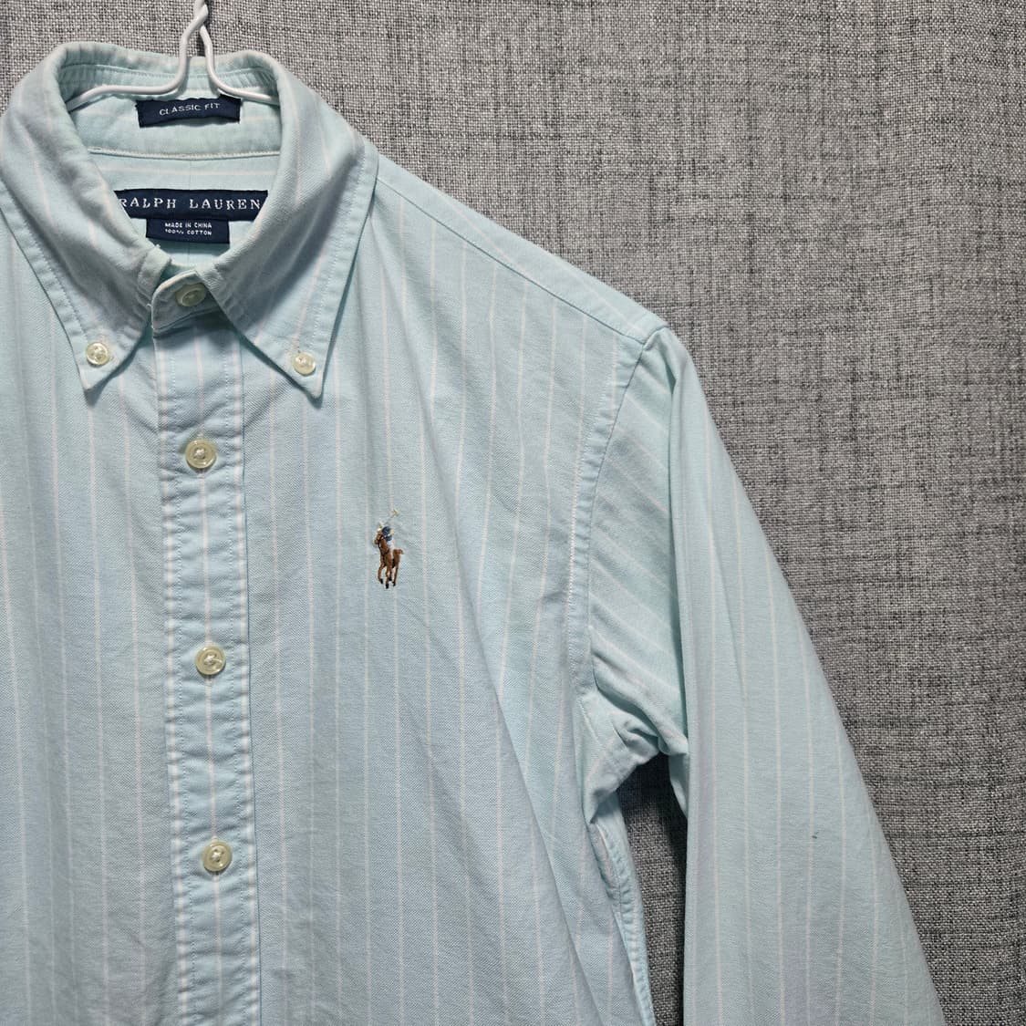 폴로 랄프로렌 클래식핏 스트라이프 셔츠 하늘색  상품이미지3