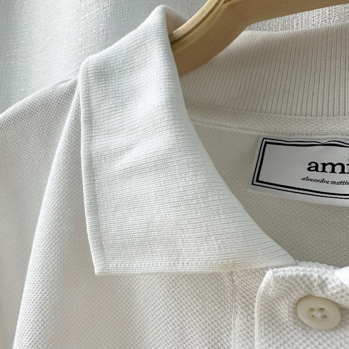 AMI 아미 스마일리 반팔 폴로 셔츠 화이트 XL 상품이미지9