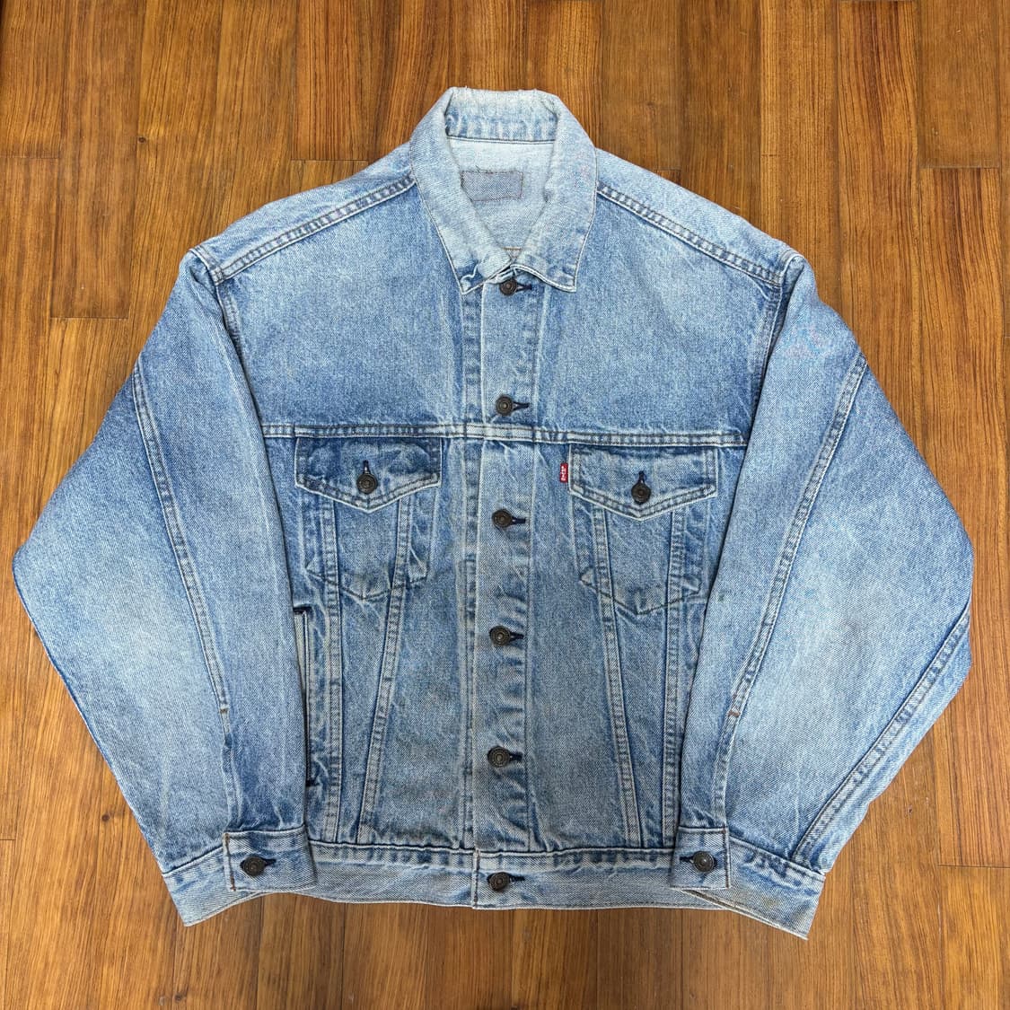 80s USA 빈티지 리바이스 70507 데님 트러커자켓 L 상품이미지1