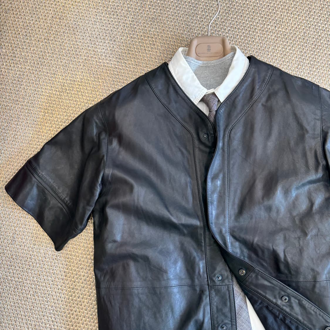 Marcelo Burlon 이탈리아 최상급 양가죽 베이스볼 자켓 셔츠 상품이미지2