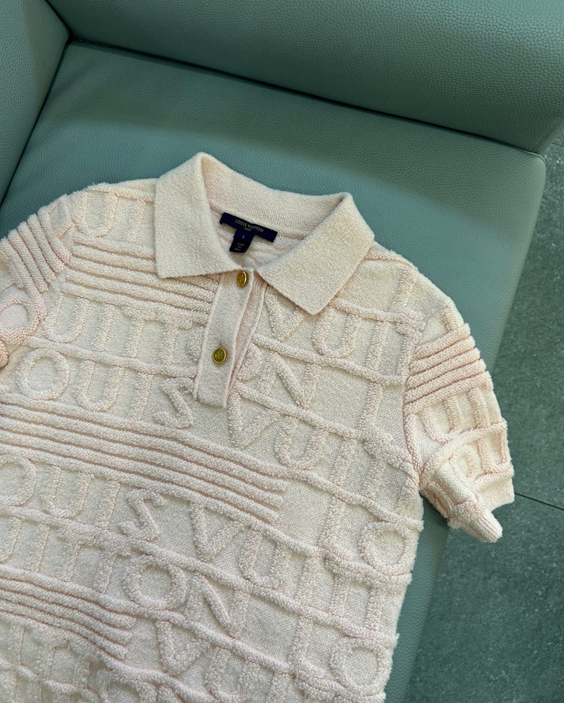 루이비통 여성 텍스처 페리 폴로 니트(S) 상품이미지3