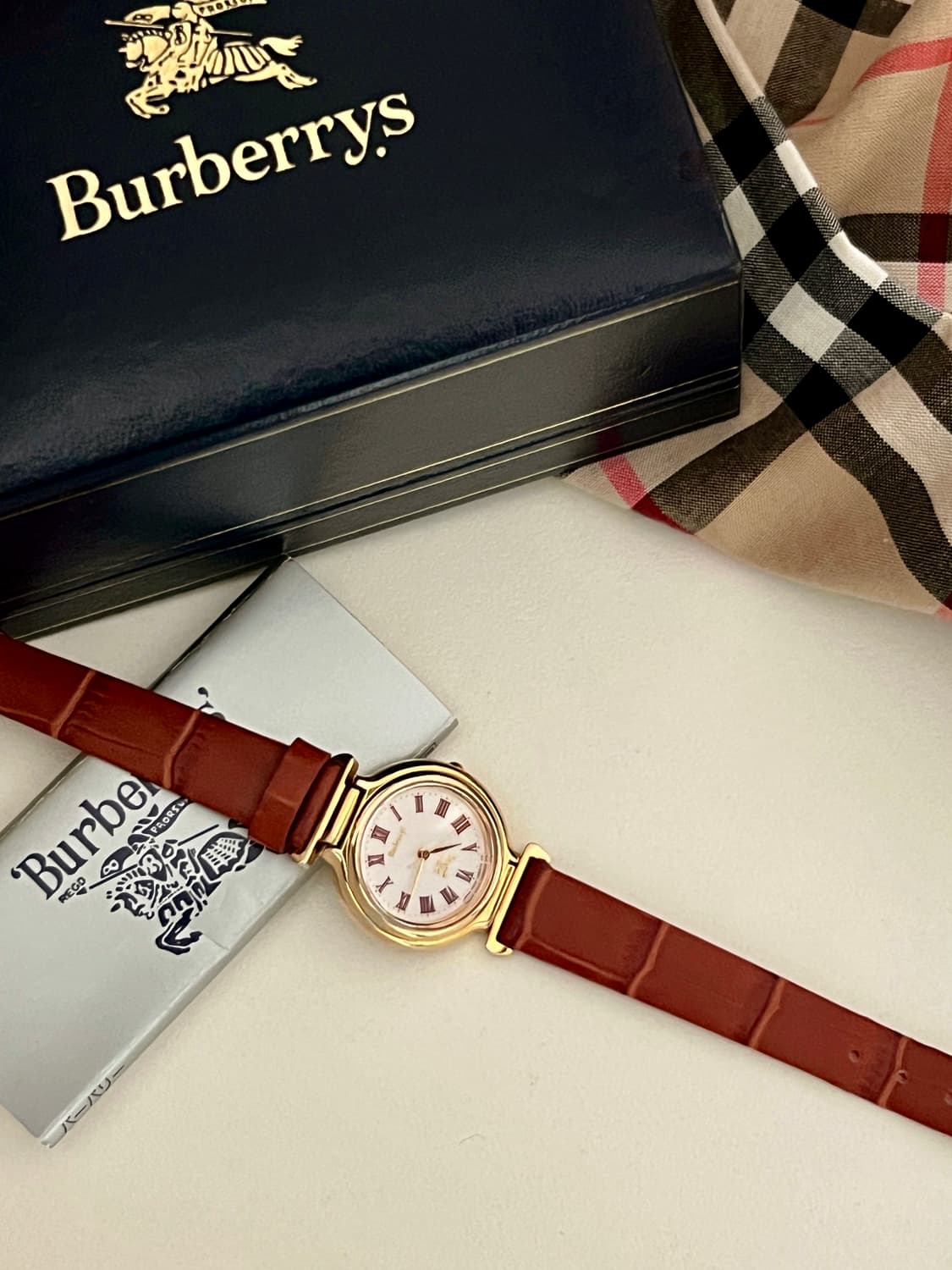 BURBERRY  골드 라운드 버버리 빈티지 시계 상품이미지8