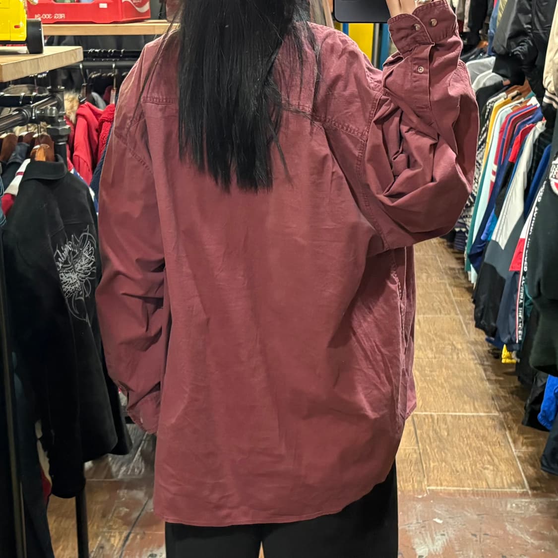 [HI] Carhartt 칼하트 투포켓 긴팔셔츠 딥레드 상품이미지5