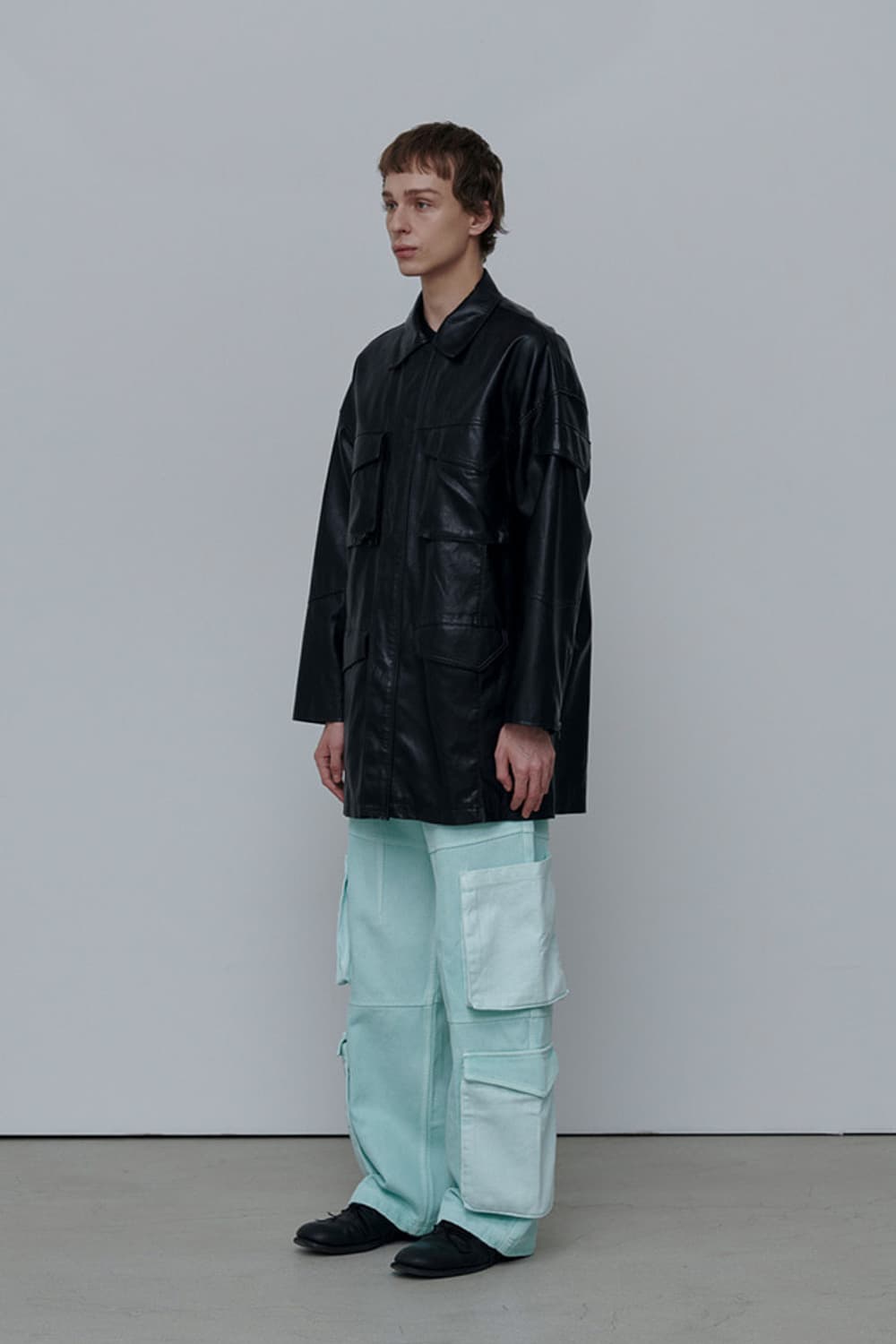 애니타임로릭 레더 필드 자켓 블랙 L 상품이미지2