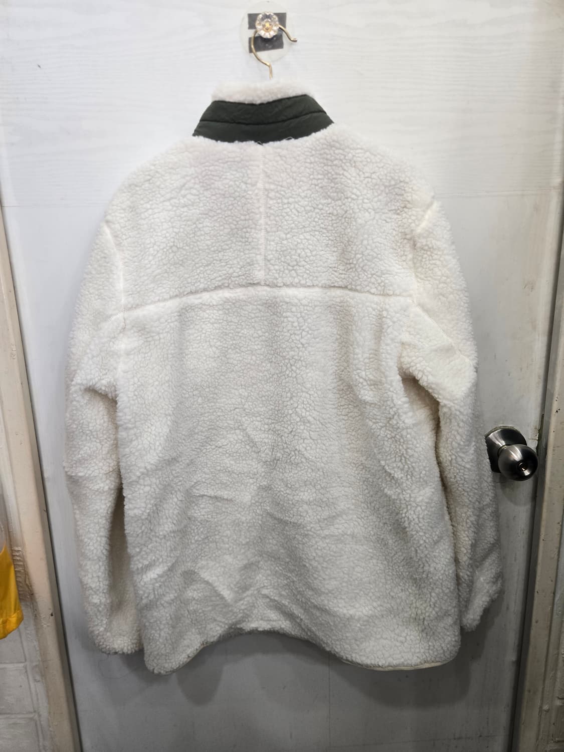 105,XL)) Columbia 컬럼비아 후리스 점퍼! 화이트 & 그린 상품이미지4