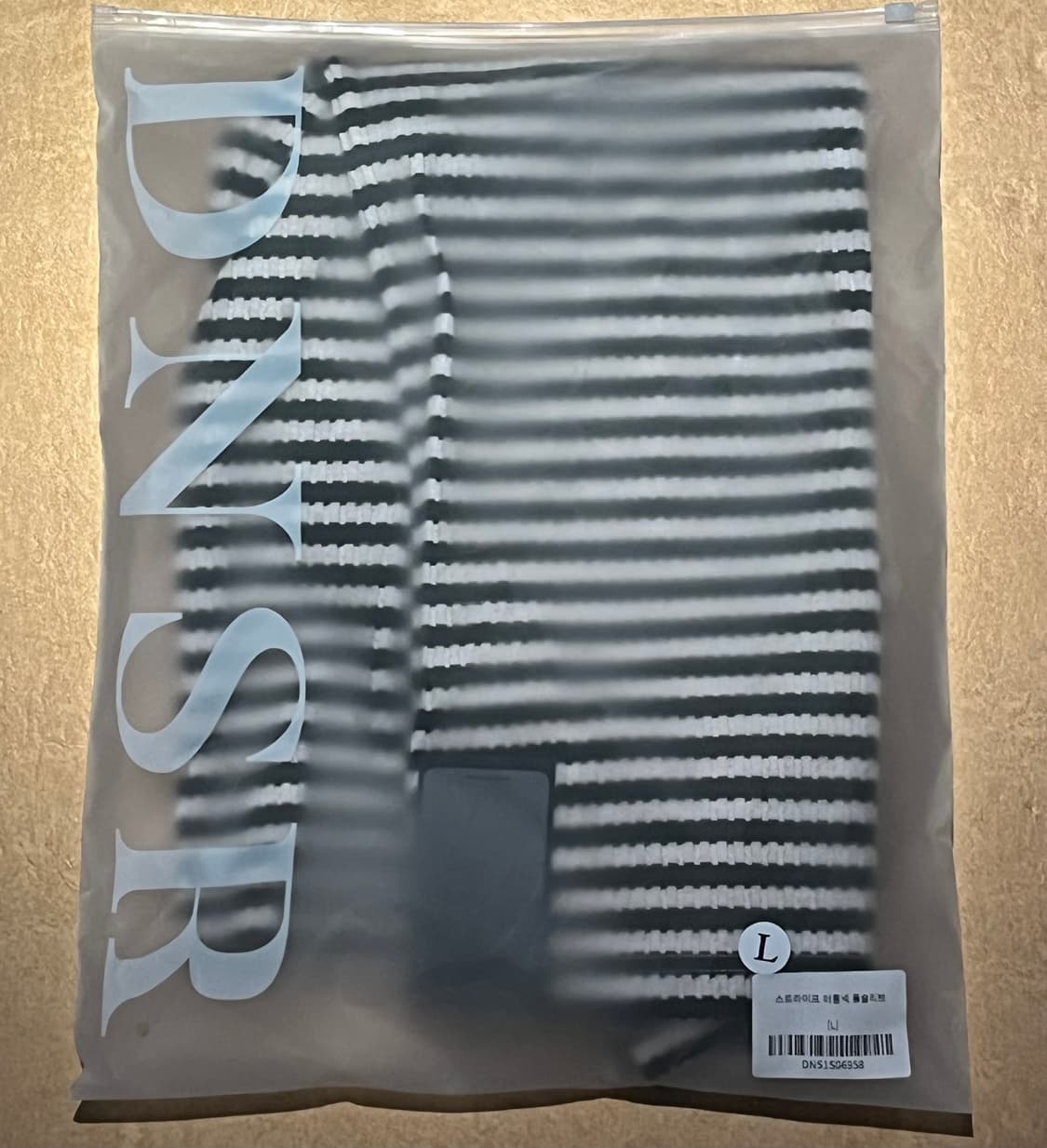 (L) 디앤에스알 텍스처 스트라이프 터틀넥 새상품 dnsr 디앤써 상품이미지2