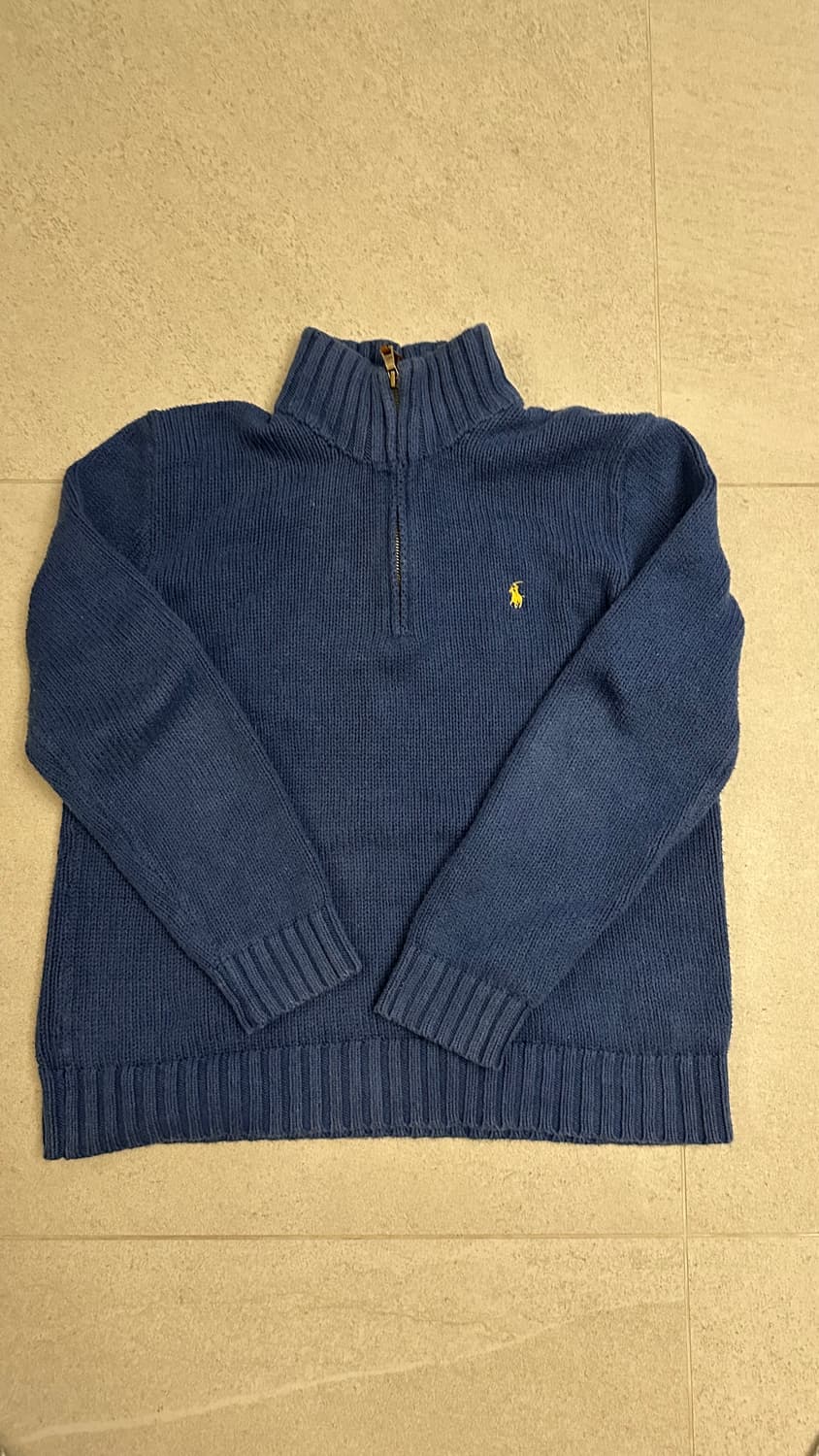 폴로 반집업니트 노란포니 상품이미지2