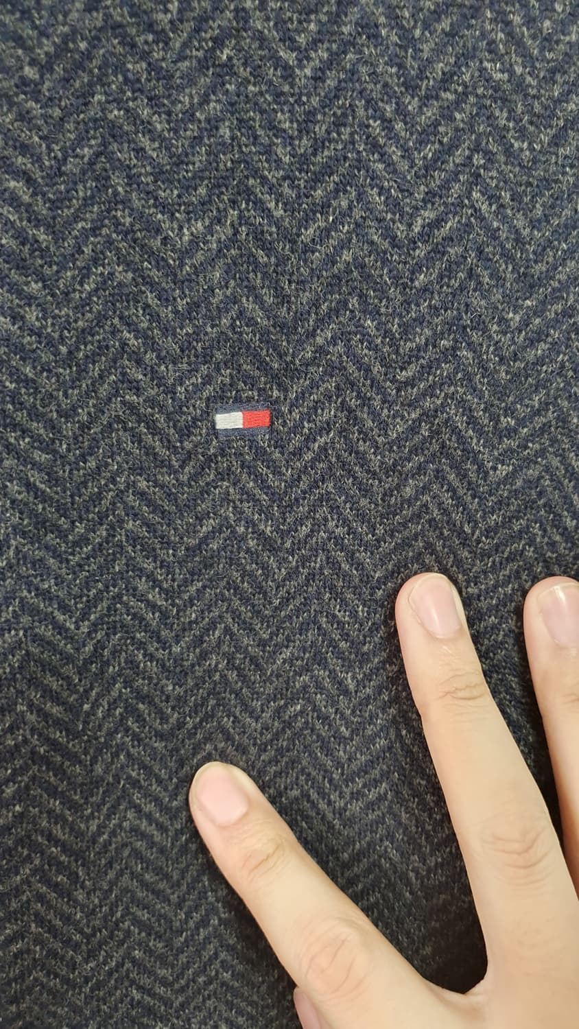 TOMMY HILFIGER 타미힐피거 네이비 울 100% 가디건 상품이미지6