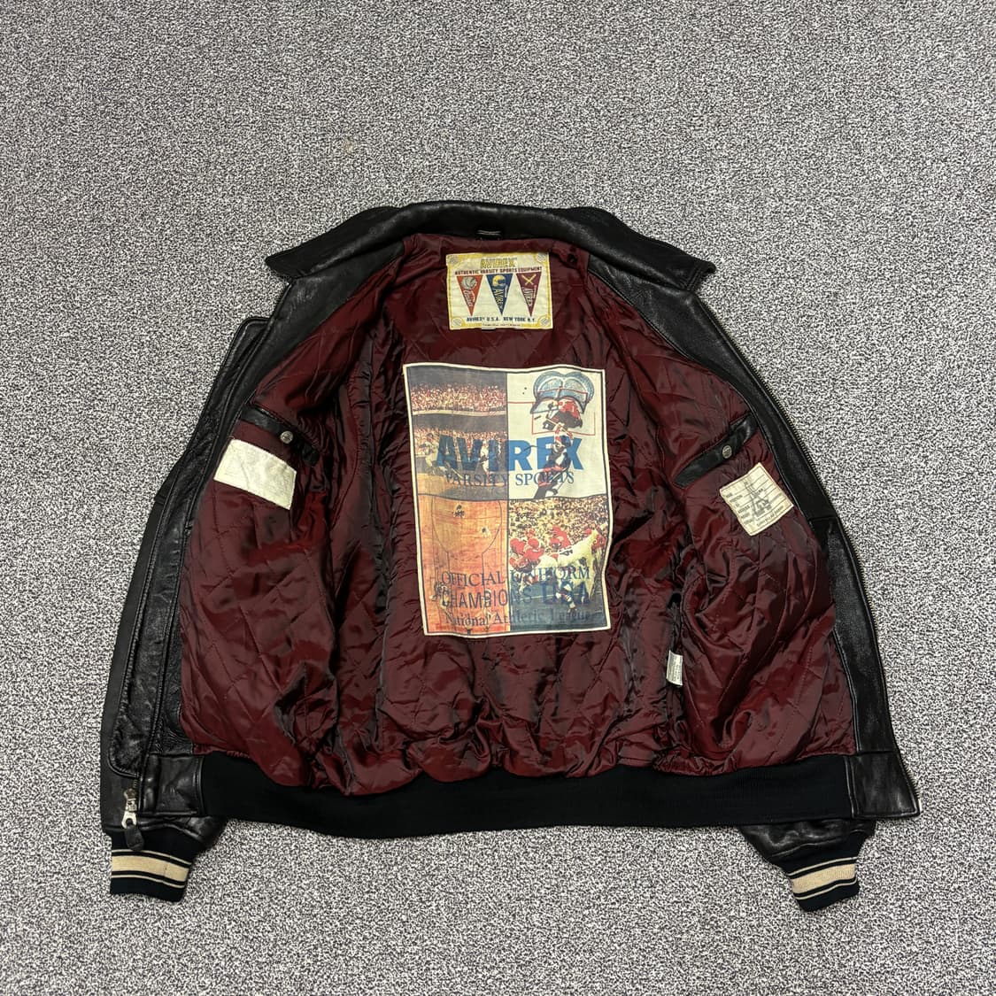 90s 빈티지 아비렉스 아이콘 바시티 자켓 상품이미지3