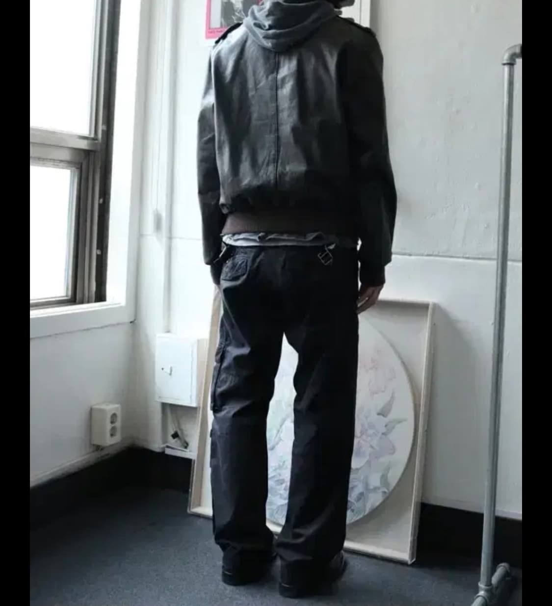 멤버스온리 브라운 가죽 봄버자켓 상품이미지8