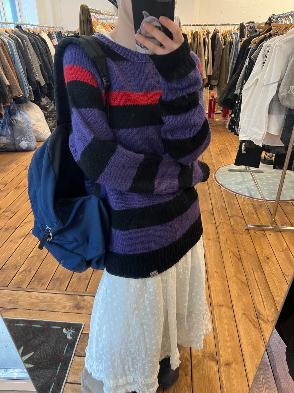 DOHC 퍼플 스트라이프 니트 상품이미지5