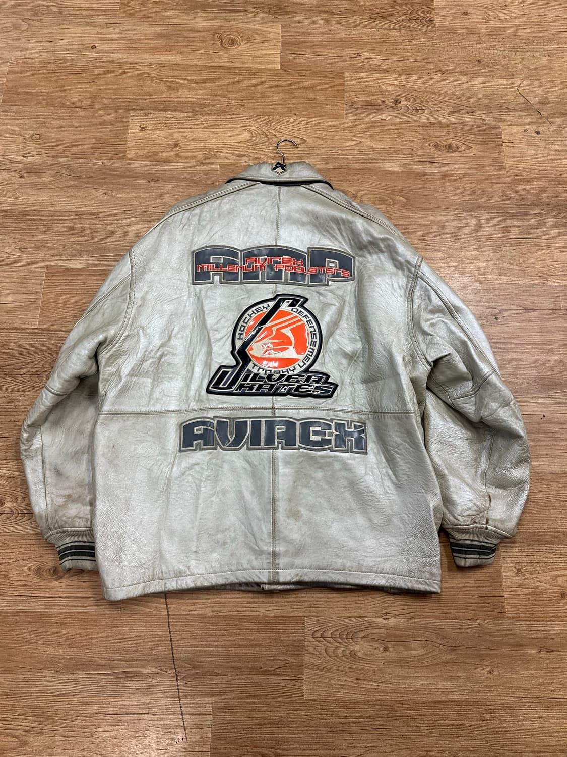 (2XL)아비렉스 오버핏 리얼레더 바시티 상품이미지9