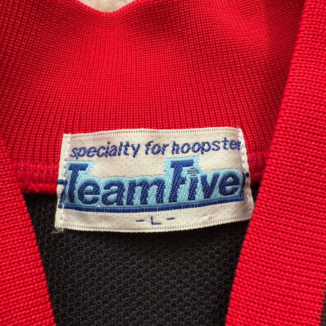 TEAM FIVE 일본빈티지 블랙 레드 올드스쿨 바시티 자켓 L 100 상품이미지4