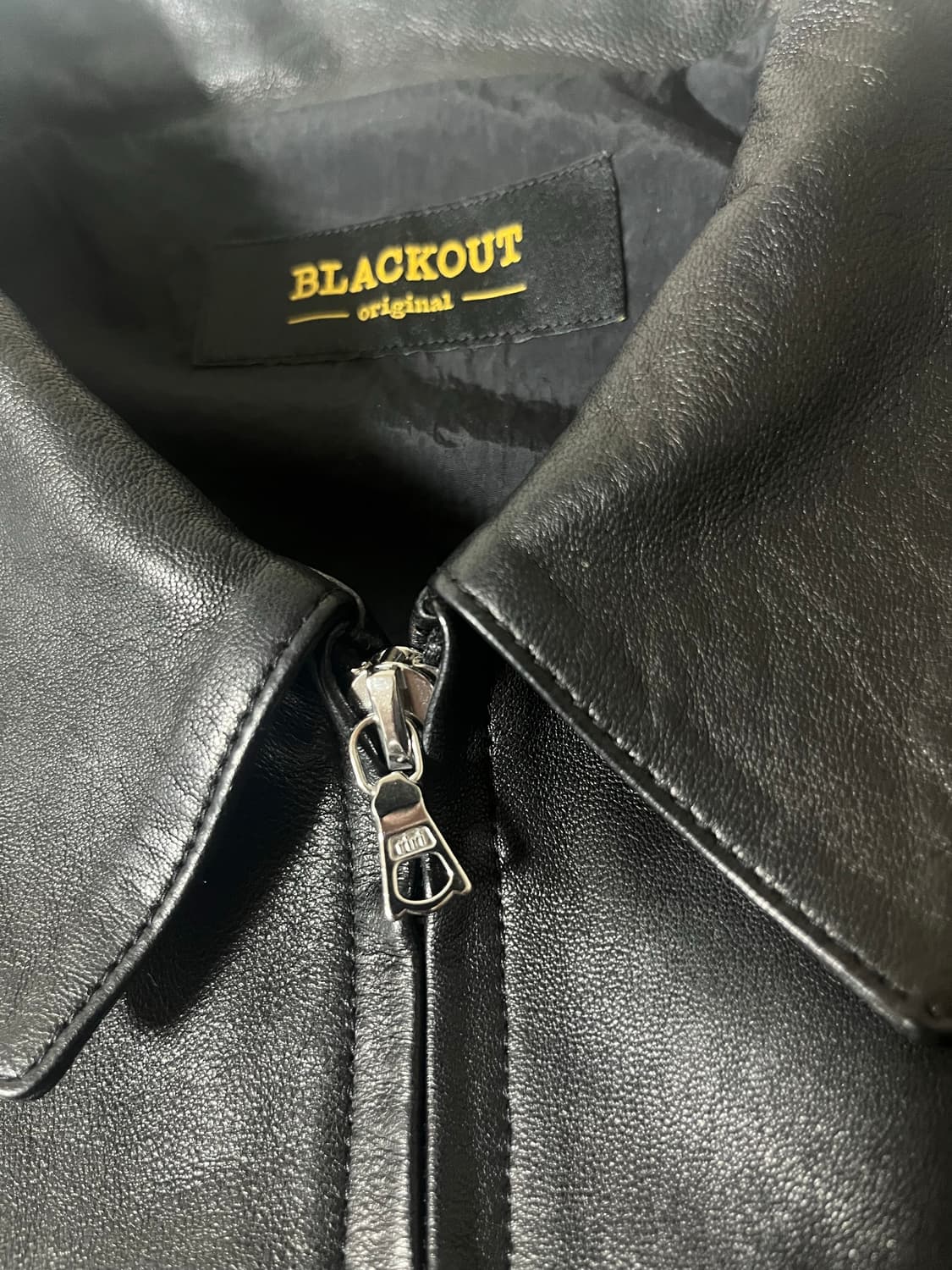 (L) 블랙아웃 느린양반 램스킨 가죽자켓 상품이미지3