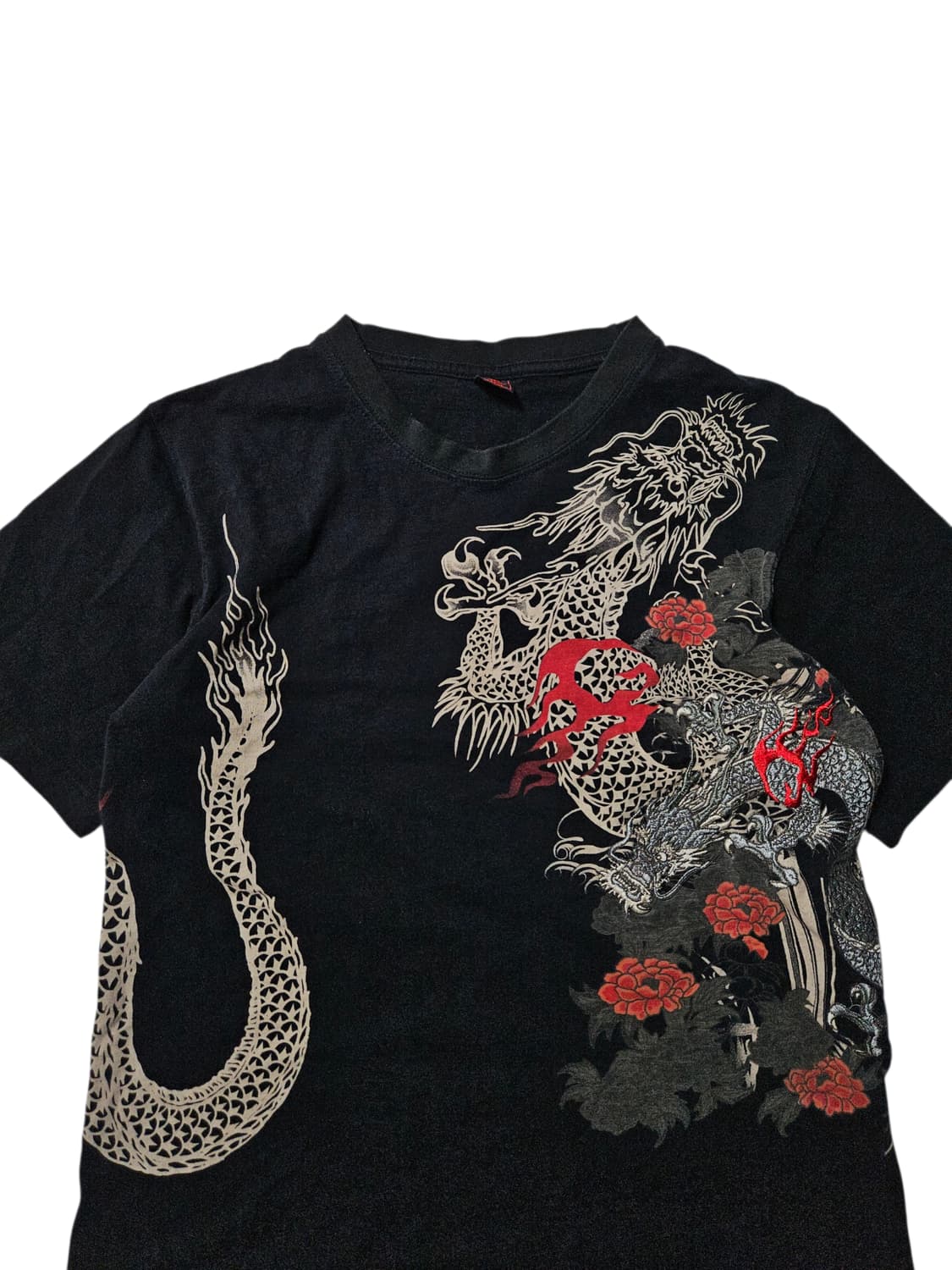 Cropped Heads 오리엔탈 용 드래곤 자수 티셔츠 L 상품이미지2