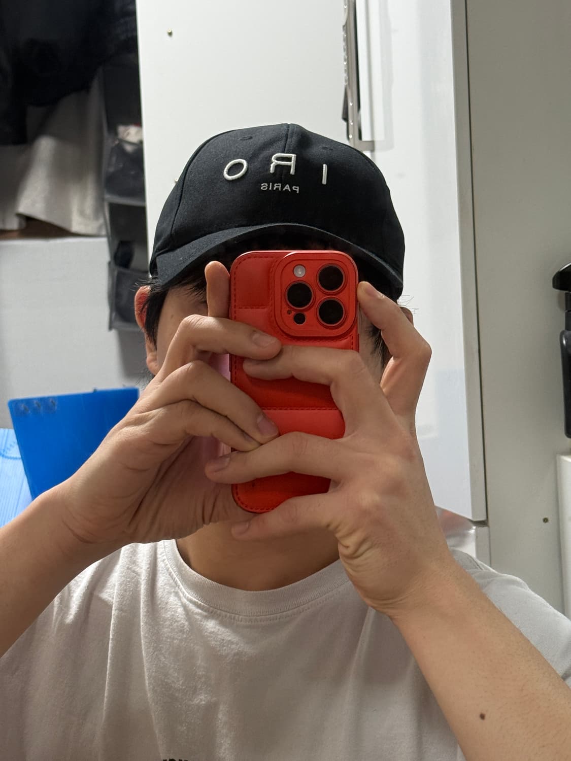 iro 이로 에센셜 코튼 로고 자수 볼캡 블랙 상품이미지4