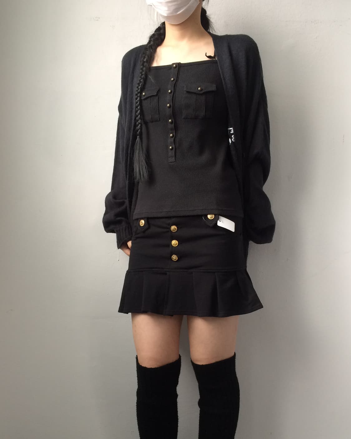 Button point mini skirt 상품이미지4