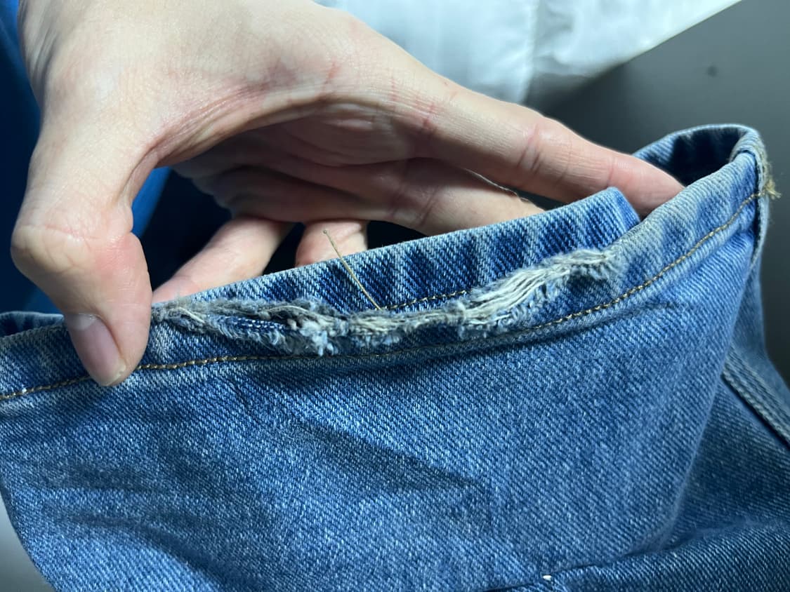 노운 와이드 데님 팬츠 (미드 블루) 상품이미지7