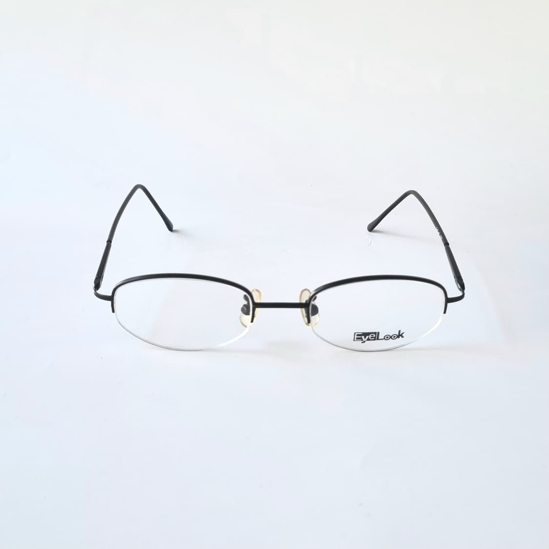 데드스탁 긱시크 무드 슬림 블랙 반무테 타원형 안경테 775 상품이미지3