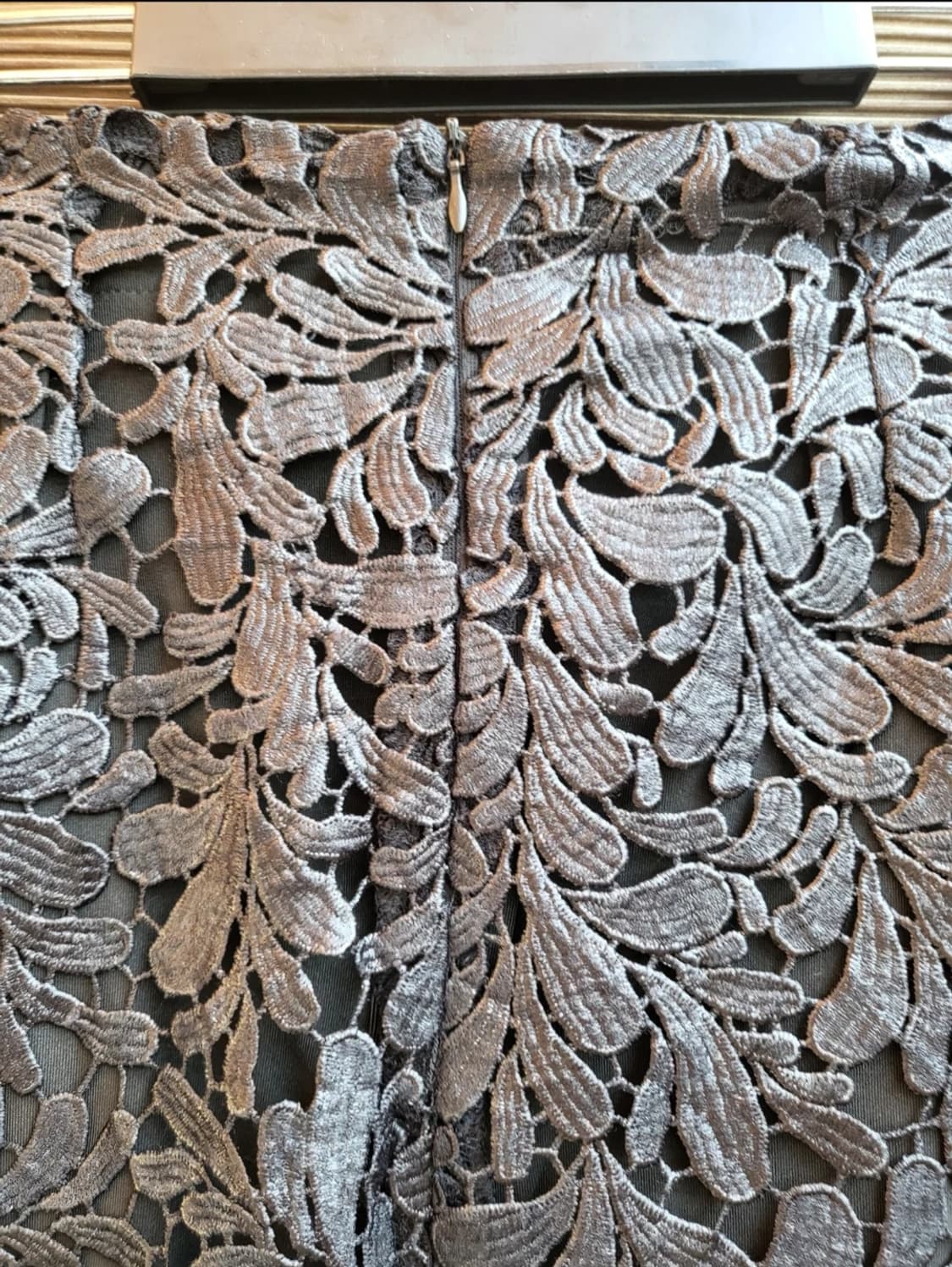 새제품빅세일!!레이스 스판 스커트 블랙 44.55.66 오브제,타임,코스 상품이미지6