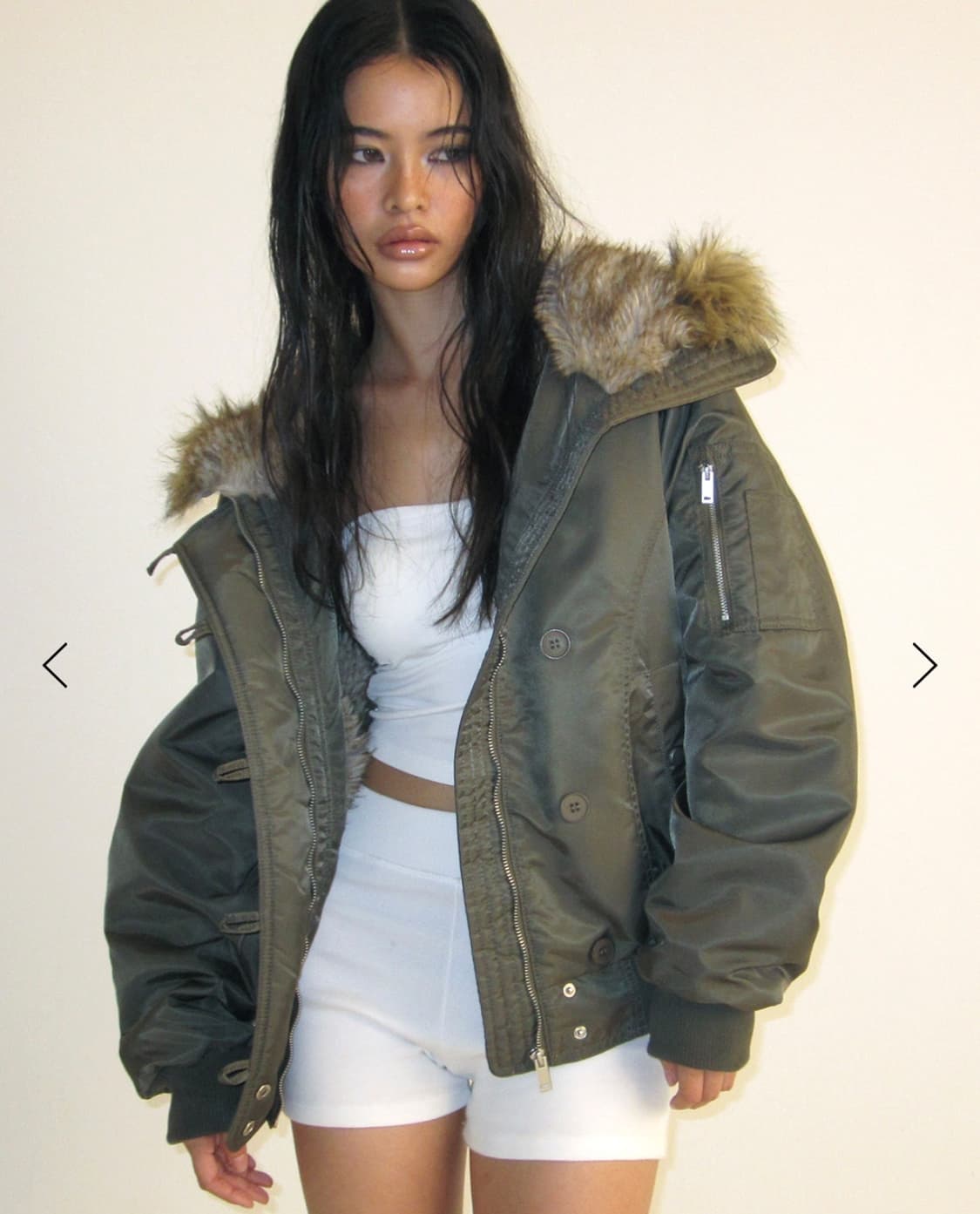 블랙업 누닐 퍼 트리밍 후드 점퍼 n2b y2k 상품이미지1