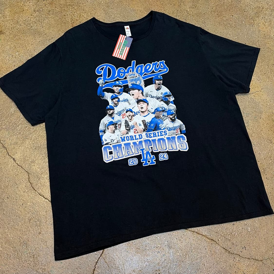 미국 빈티지 MLB 24년 LA다저스 우승기념 챔피언 반팔티 상품이미지2