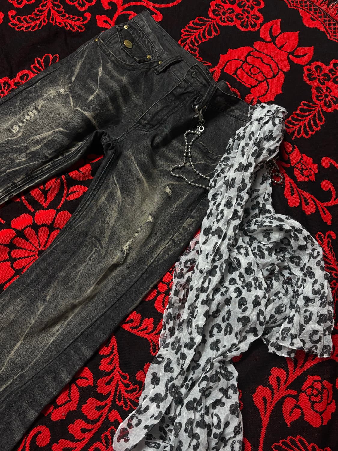 vintage Silky punk leopard scarf 상품이미지2