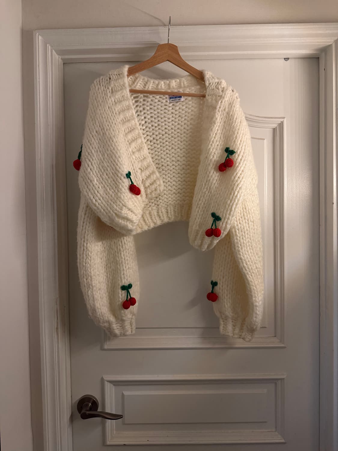울100 핸드메이드 체리 가디건 상품이미지6