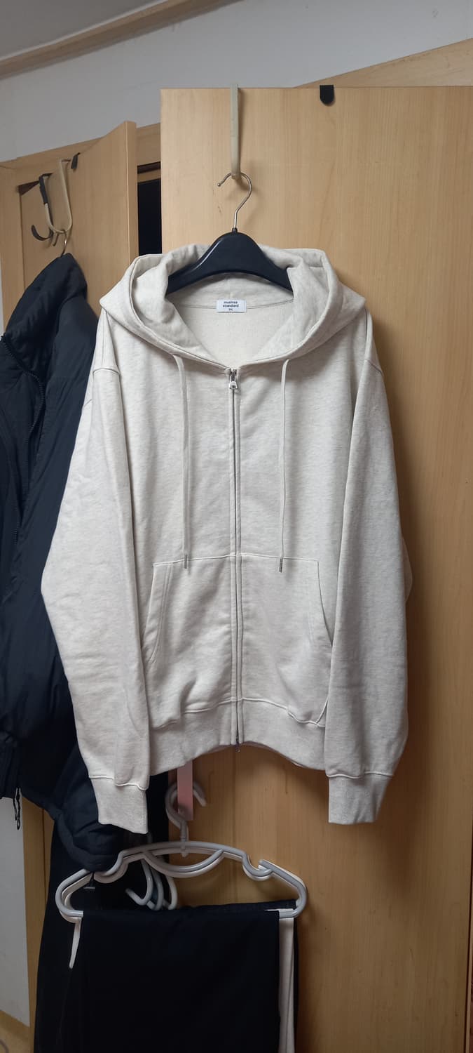 무신사 스탠다드 후드집업 짧은길이 오트밀 2XL 상품이미지1