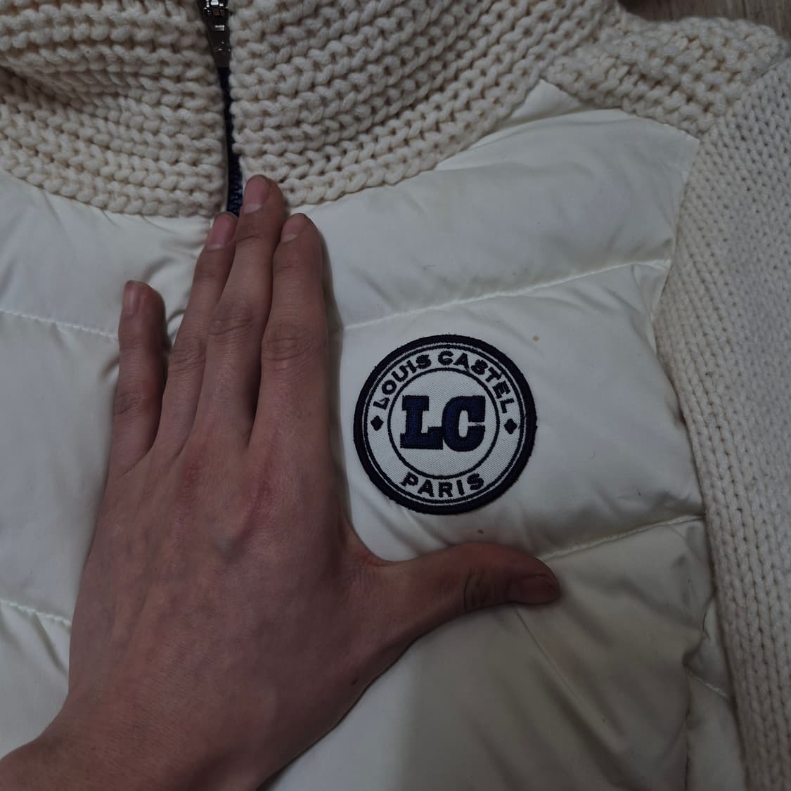 루이까스텔 골프웨어 모직 덕다운 하이브리드 니트 패딩 점퍼 M(95) 상품이미지5