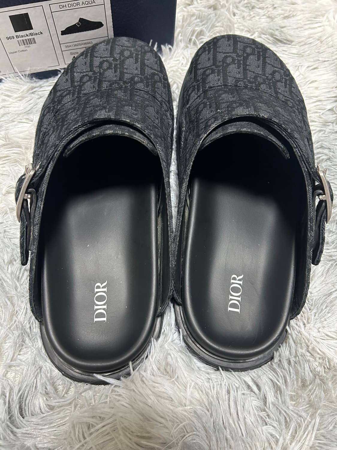 25SS 디올 아쿠아뮬 슬리퍼 43 블랙 상품이미지4
