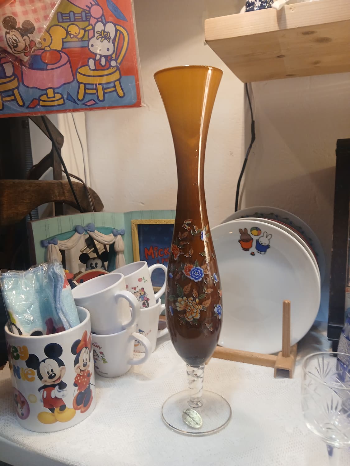 빈티지 ITALY 토스칸베르토 유리 화병 상품이미지1