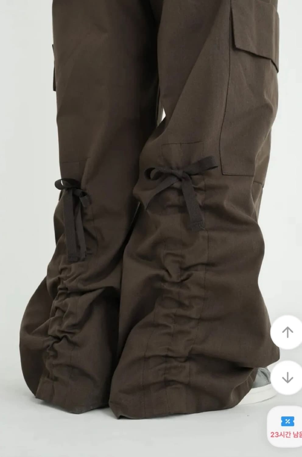 바이너리원 키미스 백셔링 리본 카고 파러슈트팬츠 상품이미지7