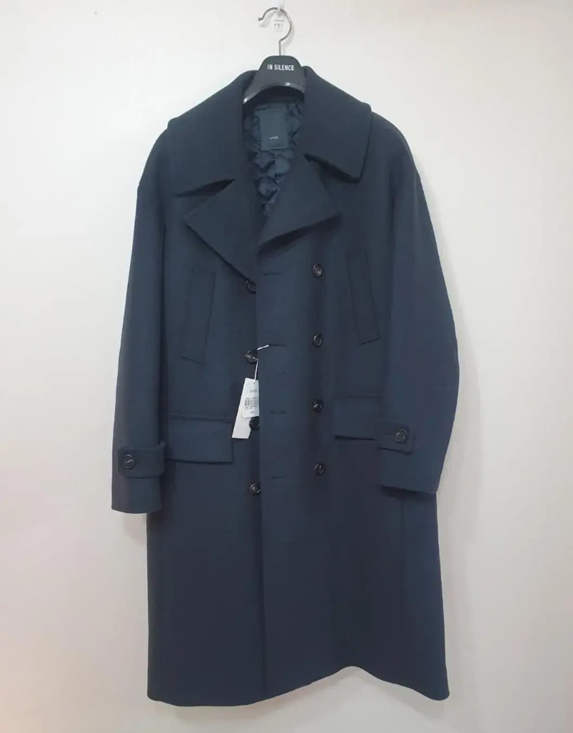 엠비오 카키 울 펠튼 오버 더블 코트 95사이즈 탭채새제품  상품이미지2