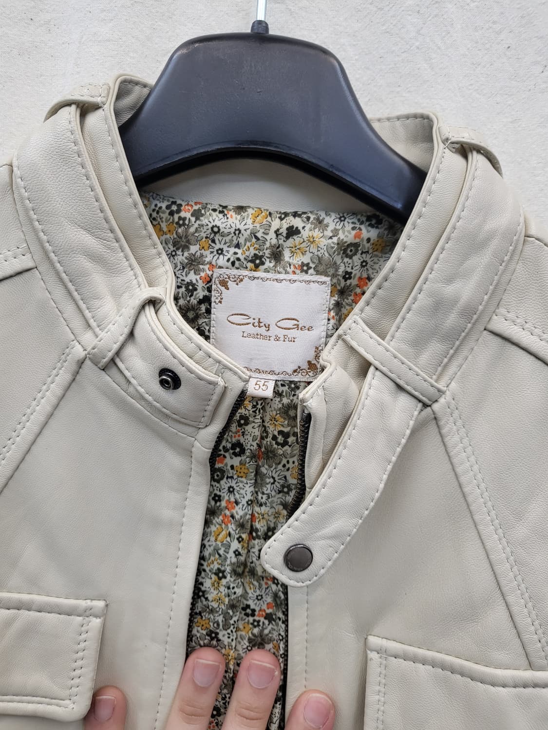 City Gee 가죽 라이더 자켓 상품이미지3