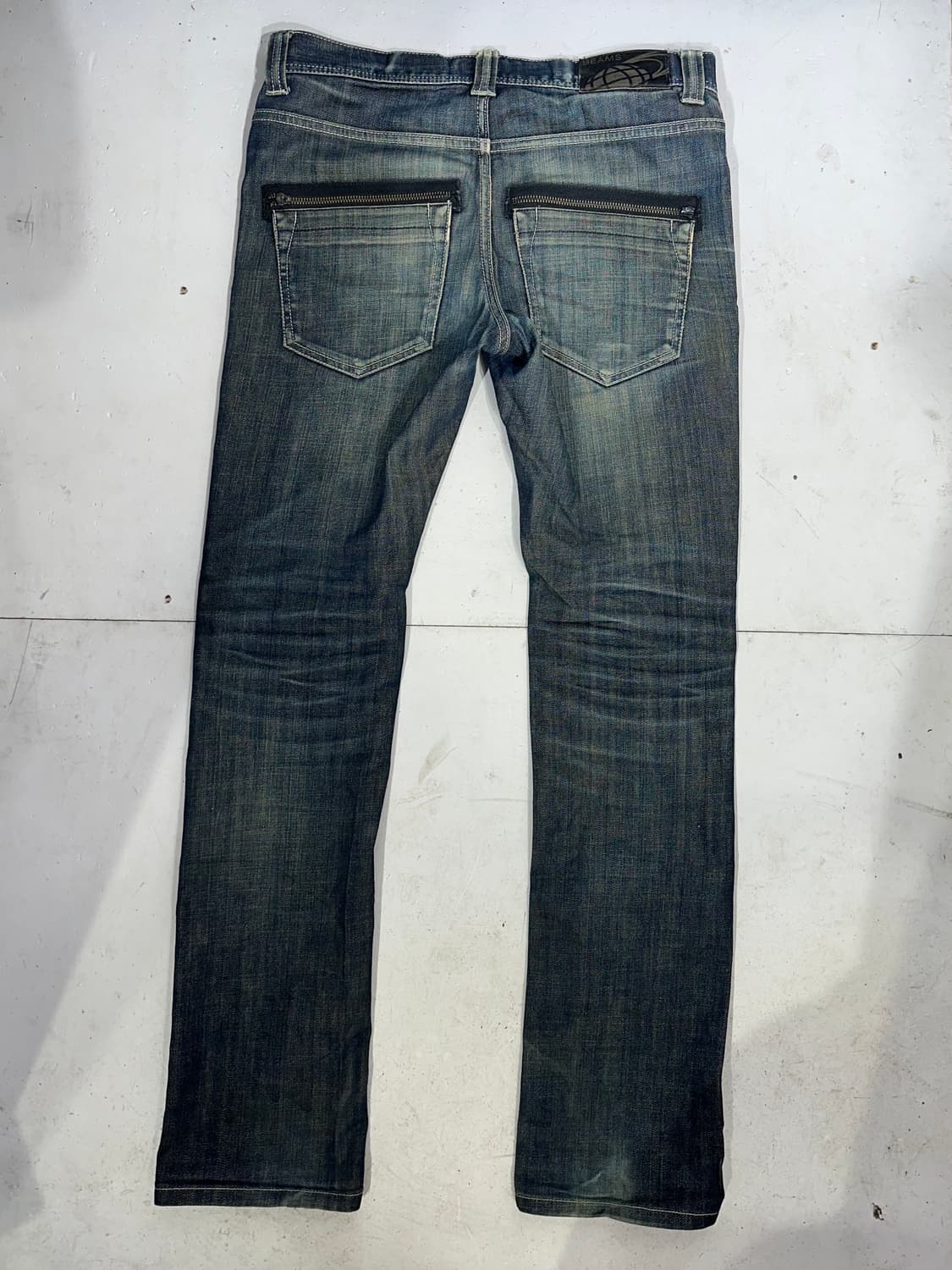 빔즈 흑청 새깅 스키니 데님 팬츠 M 상품이미지5