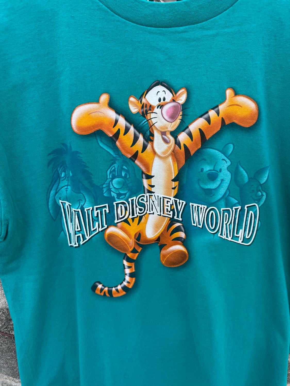 90s 디즈니 빈티지 티거 프린팅 반팔 티셔츠 L 상품이미지3