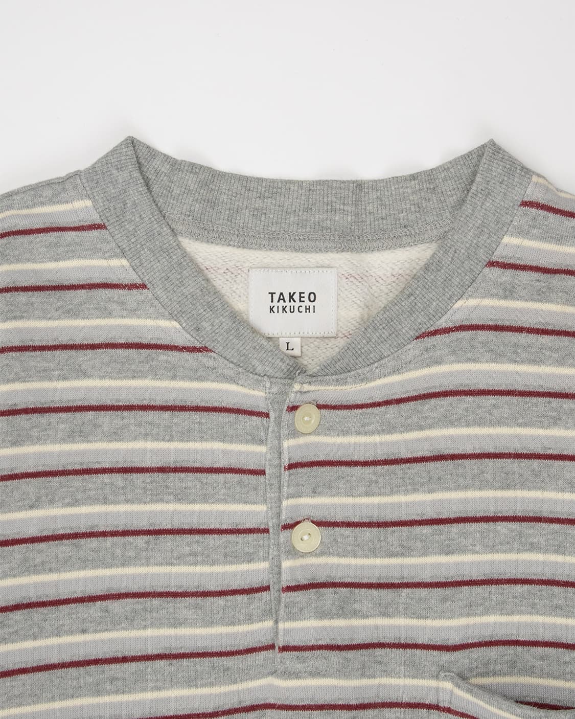 타케오 키쿠치 스트라이프 헨리넥 상품이미지3