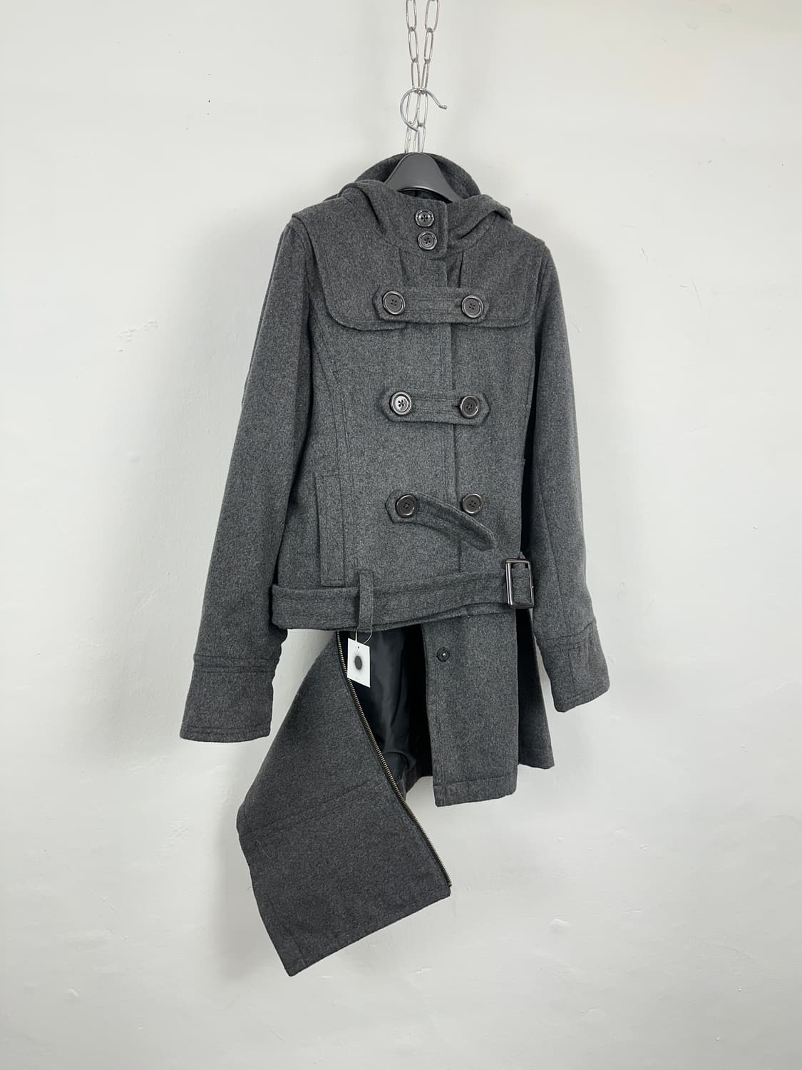 Charcoal strap convertible coat  상품이미지1