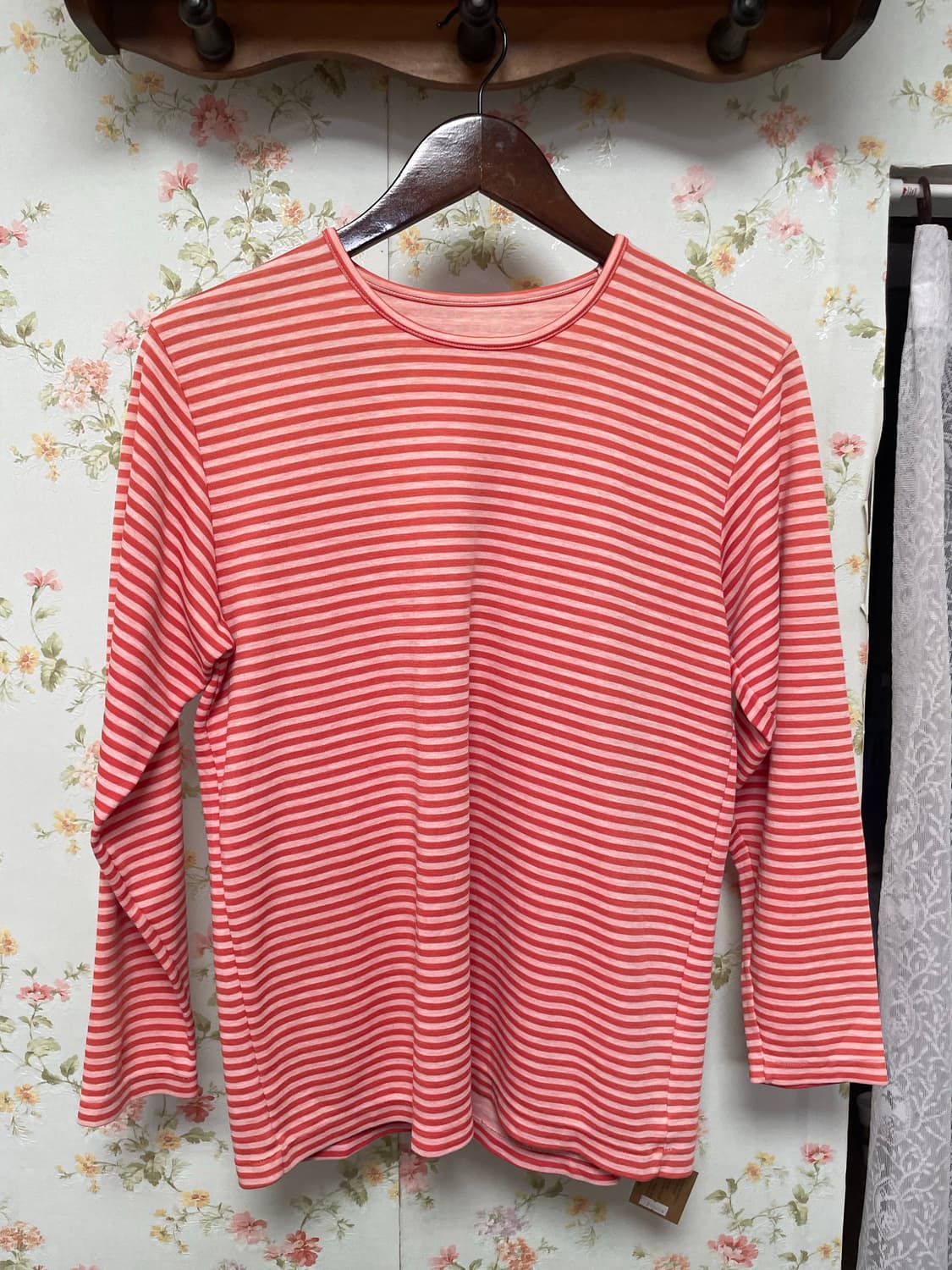 다홍색 스트라이프티 상품이미지1