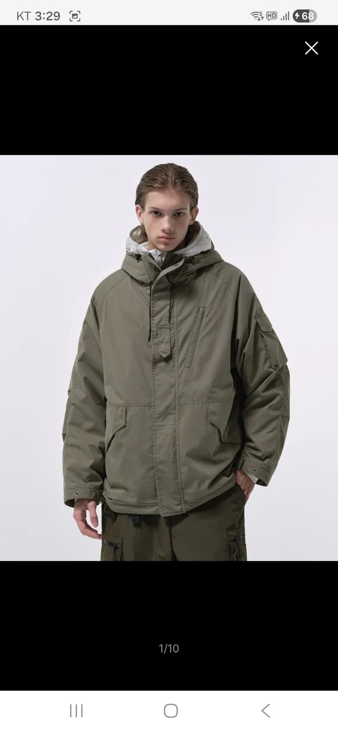 무신사 스탠다드 시티레저 후드 쉘파카 라이트 카키 상품이미지2